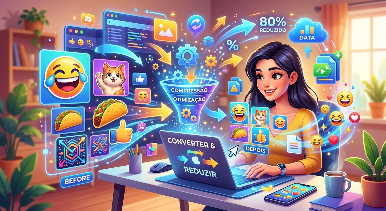 Como Converter e Reduzir o Tamanho de Figurinhas e Imagens Com Emojis