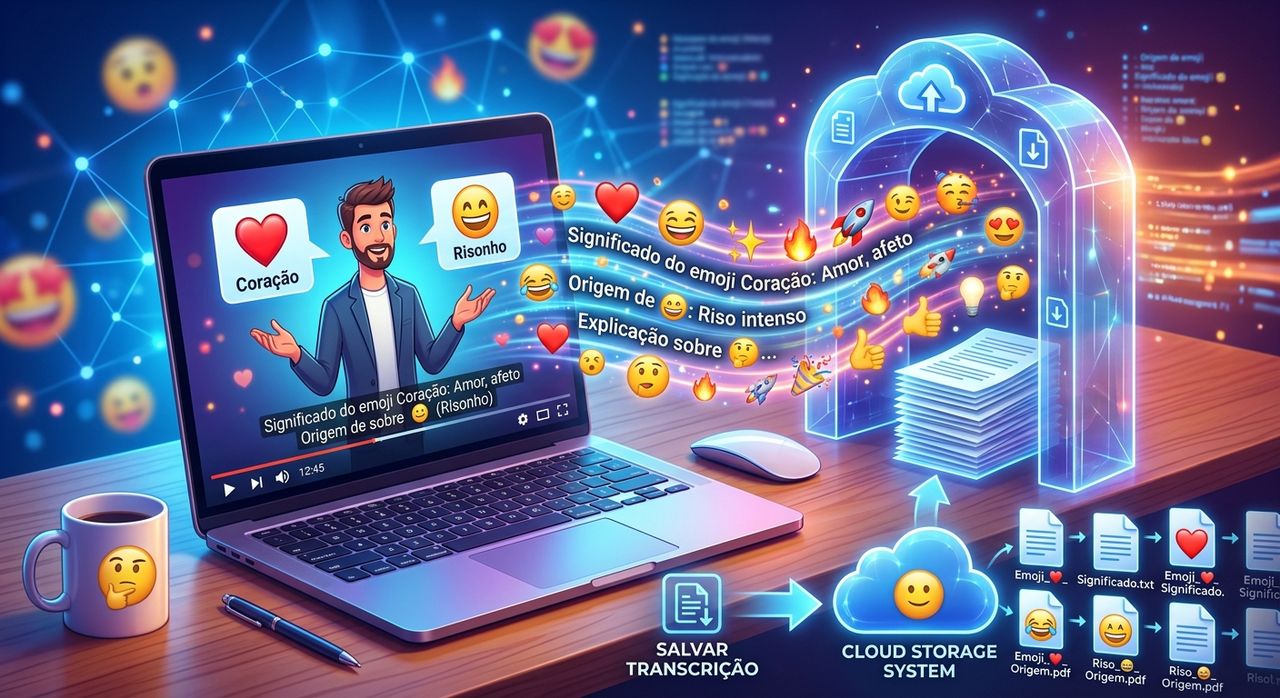 Como Salvar a Transcrição De Vídeos Sobre O Significado Dos Emojis