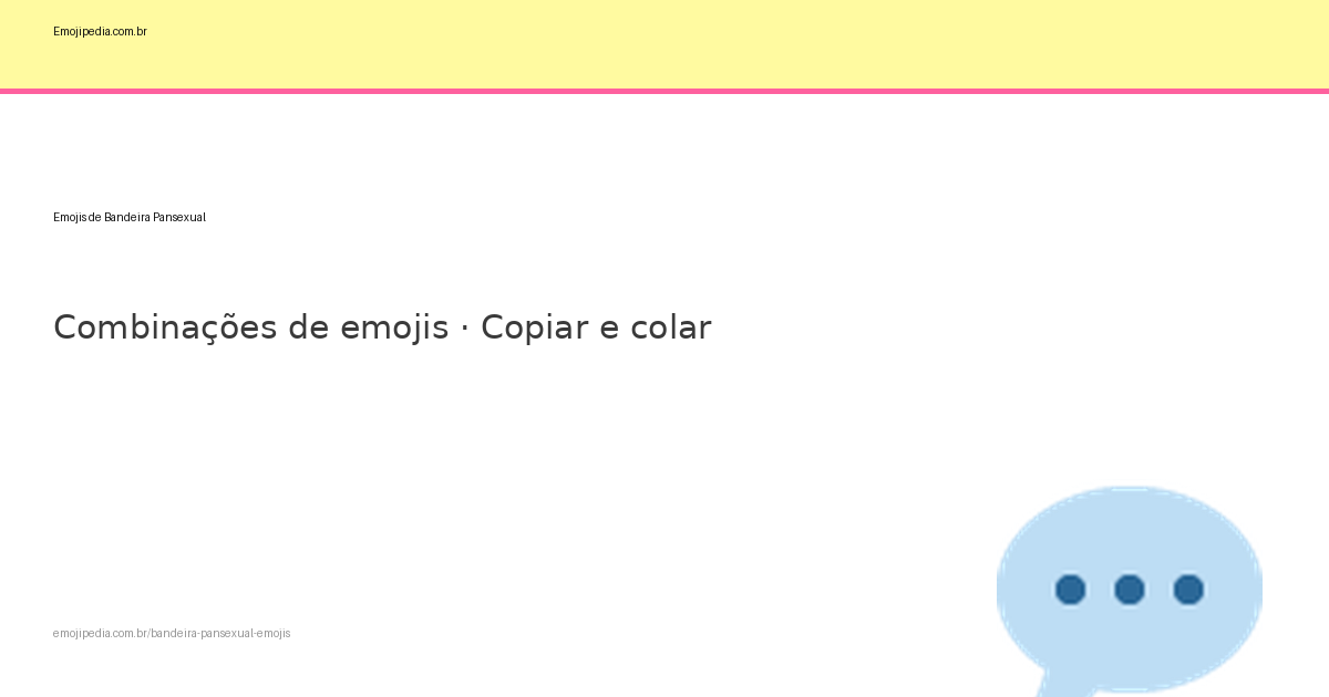 Bandeira Pansexual Emojis — Copiar e Colar | Emojipedia.com.br