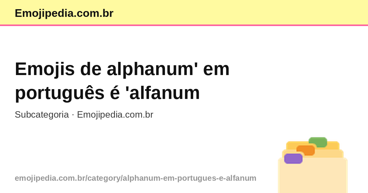 Emojis de Alphanum' Em Português É 'alfanum — Código e Significado ...