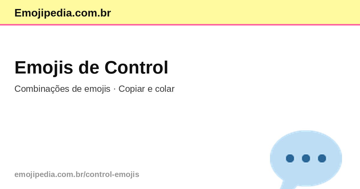 Control Emojis — Copiar e Colar | Emojipedia.com.br
