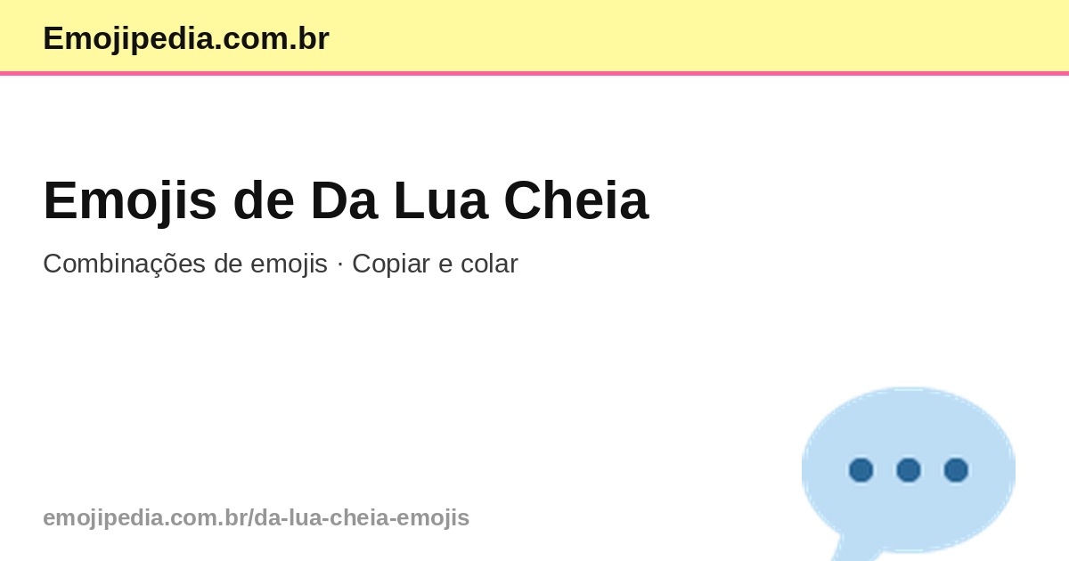 Da Lua Cheia Emojis — Copiar e Colar | Emojipedia.com.br