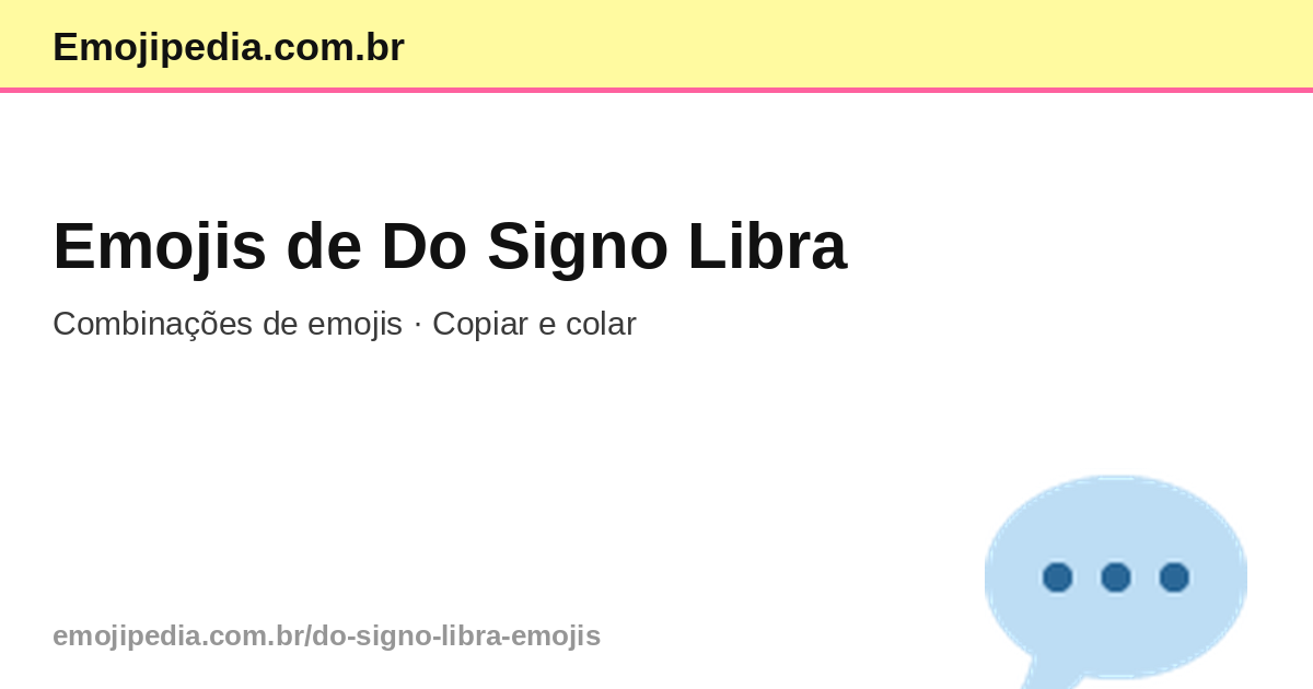 Do Signo Libra Emojis — Copiar e Colar | Emojipedia.com.br