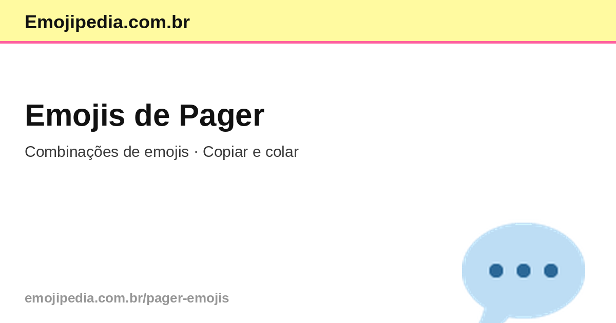 Pager Emojis โ Copiar e Colar | Emojipedia.com.br
